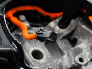 Jeep Wrangler JL Custom Steering Wheel - Carbon Fiber - F1 Style - Flat Bottom - Alcantara/ Green Stitch